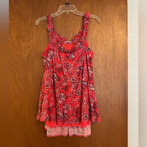 Maurices Red Floral Top